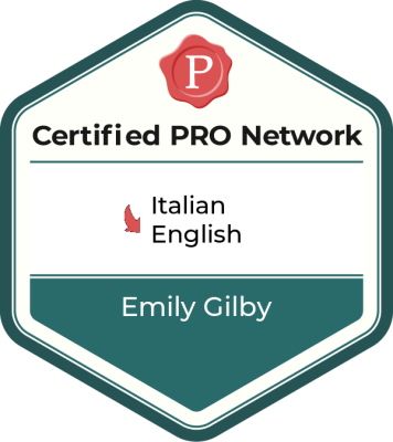 Member of the ProZ.com Certified PRO Network - Italian to English